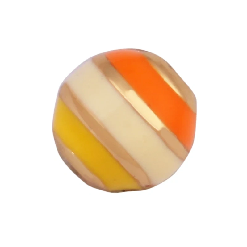 Colourful Enamel Eye Hand Spherical Geometry Bead,Trendy 18K Gold Plated DIY Bracelet Necklace Accessories Supplies K88