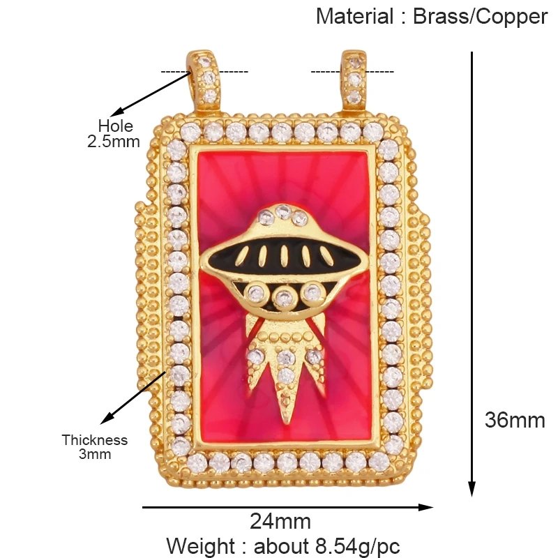 Bohemian Enamel Tarot Cards Coconut Tree Cactus Love Space Star Stripe Heart Eye Charm Pendant, Jewelry Accessories Supplies K86