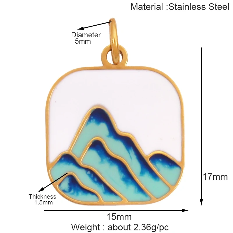 316 Staineless Steel Love Heart Pumpkin Cart Princess Dress Charm Charm, Enamel Summer Beach Holiday Jewelry Supplies K82