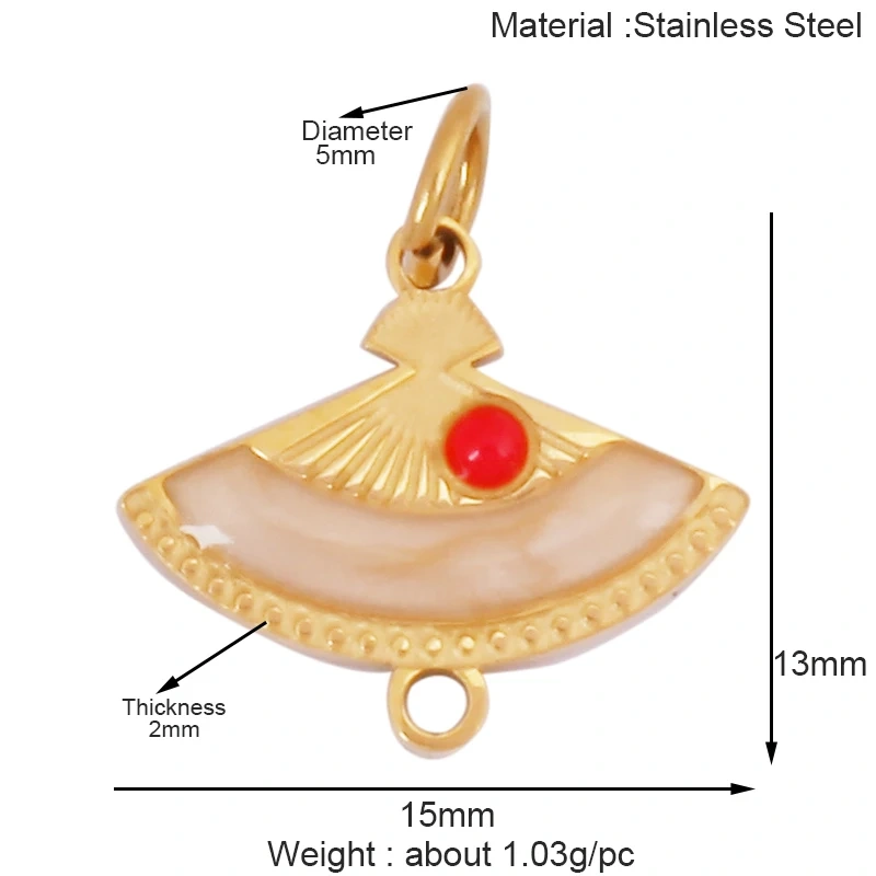 316 Staineless Steel Love Heart Pumpkin Cart Princess Dress Charm Charm, Enamel Summer Beach Holiday Jewelry Supplies K82
