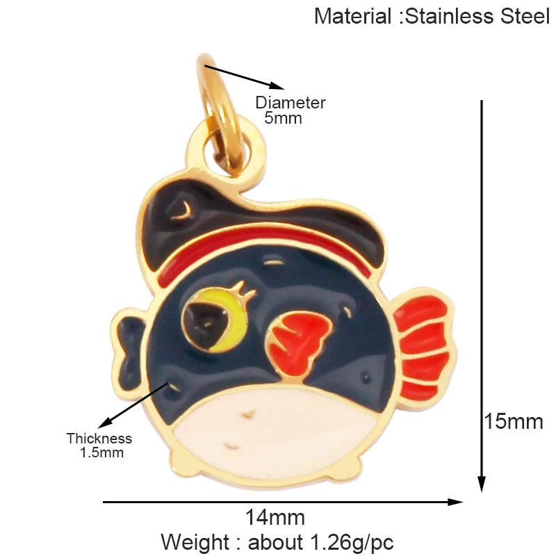 316 Staineless Steel Ocean Dolphin Fish Seahorse Butterfly Charm Necklace Pendant,Summer Beach Holiday Jewelry Supplies K55