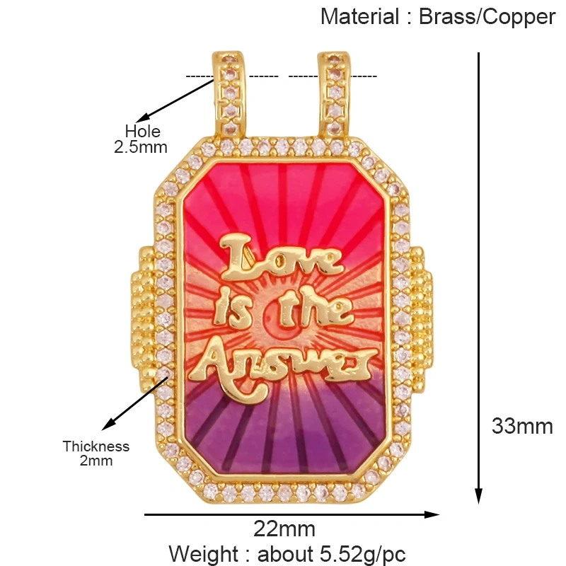 Bohemian Enamel Tarot Cards Coconut Tree Cactus Love Space Star Stripe Heart Eye Charm Pendant, Jewelry Accessories Supplies K86