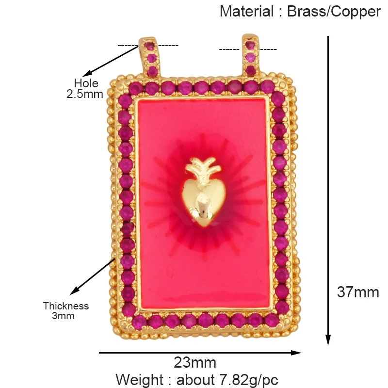 Bohemian Enamel Tarot Cards Coconut Tree Cactus Love Space Star Stripe Heart Eye Charm Pendant, Jewelry Accessories Supplies K86