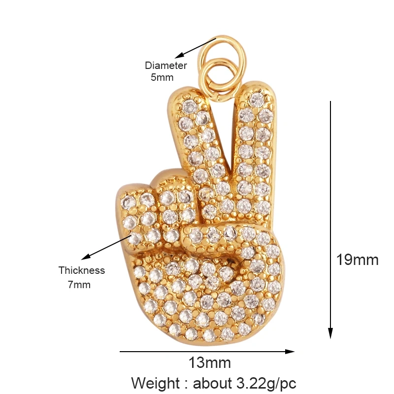 Oil Dropped Enamel Hollow Hamsa Hand Shape Charm Focal Pendant,Colourful Cubic Zircon Necklace Jewelry Making Accessories M59