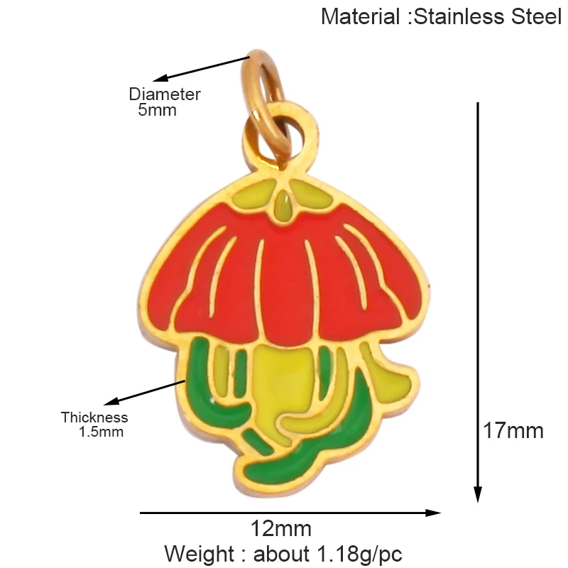 316 Staineless Steel Ocean Dolphin Fish Seahorse Butterfly Charm Necklace Pendant,Summer Beach Holiday Jewelry Supplies K55