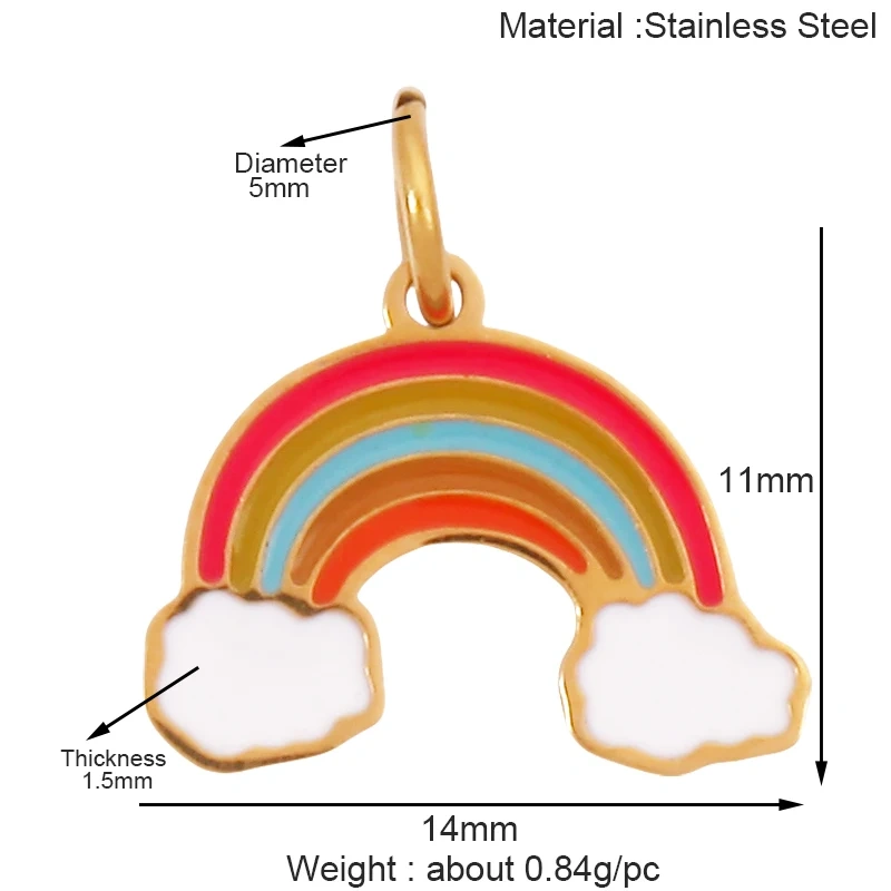 316 Staineless Steel Love Heart Pumpkin Cart Princess Dress Charm Charm, Enamel Summer Beach Holiday Jewelry Supplies K82