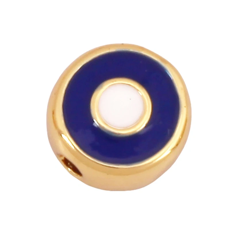 Colourful Enamel Eye Hand Spherical Geometry Bead,Trendy 18K Gold Plated DIY Bracelet Necklace Accessories Supplies K88