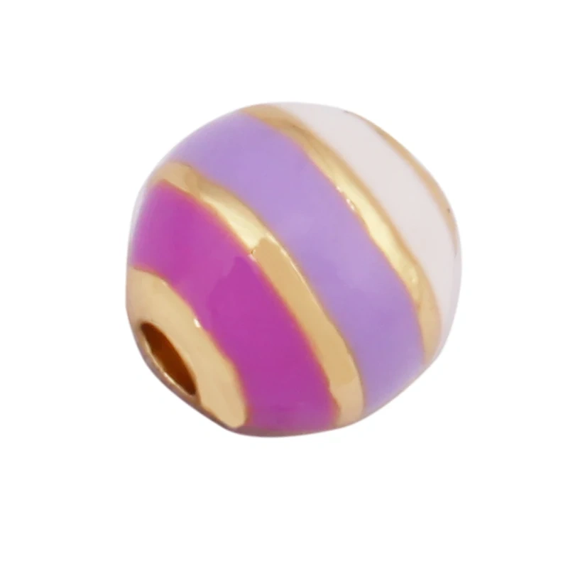 Colourful Enamel Eye Hand Spherical Geometry Bead,Trendy 18K Gold Plated DIY Bracelet Necklace Accessories Supplies K88