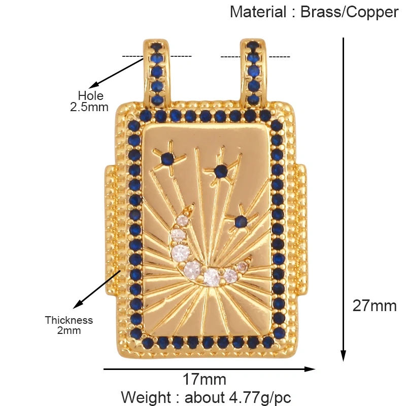 Bohemian Enamel Tarot Cards Coconut Tree Cactus Love Space Star Stripe Heart Eye Charm Pendant, Jewelry Accessories Supplies K86