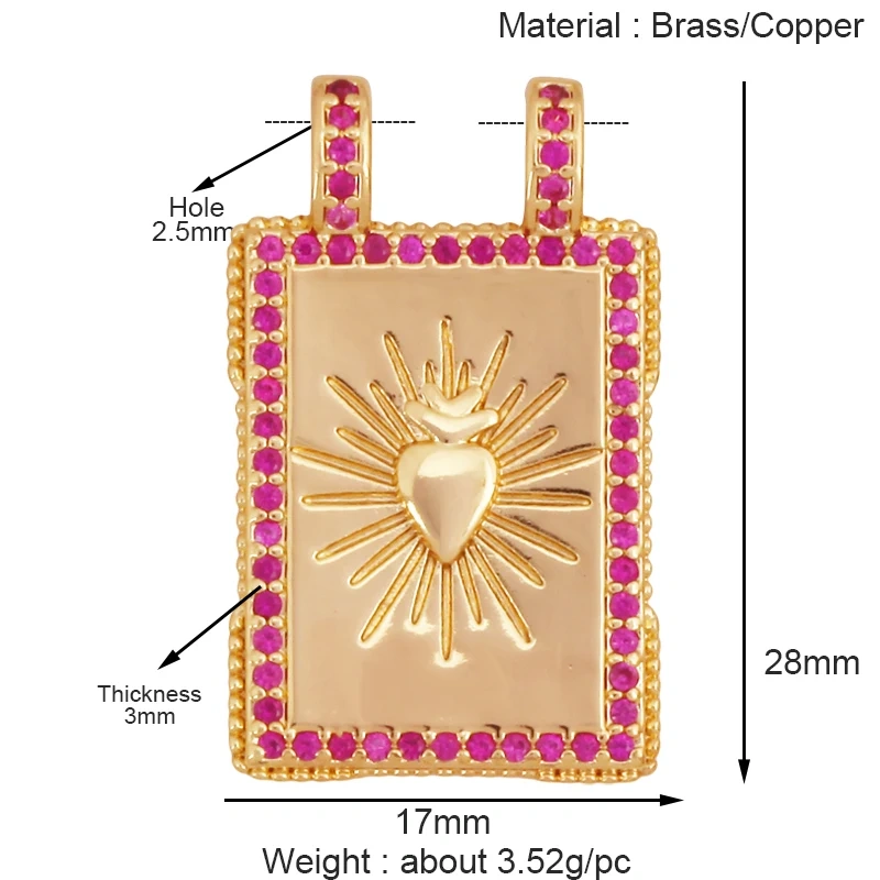 Bohemian Enamel Tarot Cards Coconut Tree Cactus Love Space Star Stripe Heart Eye Charm Pendant, Jewelry Accessories Supplies K86