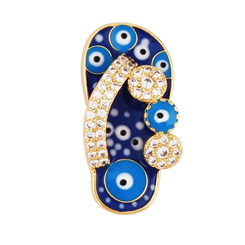 Slipper Shoes Charm Enamel Attachment for Necklace Bracelet Earring,Handy Craft Summer Beach Jewelry Supply Wholesale M91