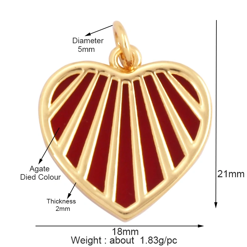 Trendy Design Love Heart Natural Mother of Pearl Shell Agate Malachite Tiger Eye Pendant Charm,Jewelry For Necklace Supplies M32