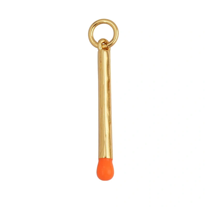 Minimalism Trendy Rainbow Matchstick Crayon Balloon Shape Charm Pendant,Colourful Jewelry Necklace Making Wholesale Supplies L07