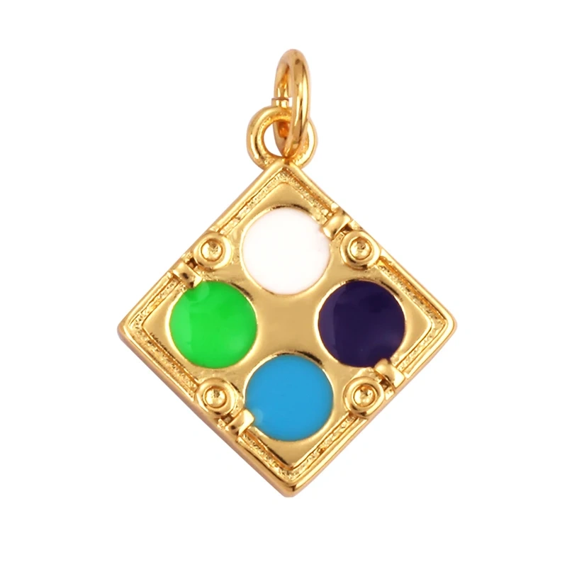 Fashion New Enamel Makeup Perfume Bottle Lipstick Colourful Mixed Charm Pendant For DIY Necklace Jewelry Making Accessories M03