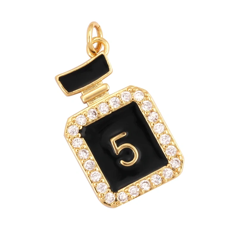 Fashion New Enamel Makeup Perfume Bottle Lipstick Colourful Mixed Charm Pendant For DIY Necklace Jewelry Making Accessories M03