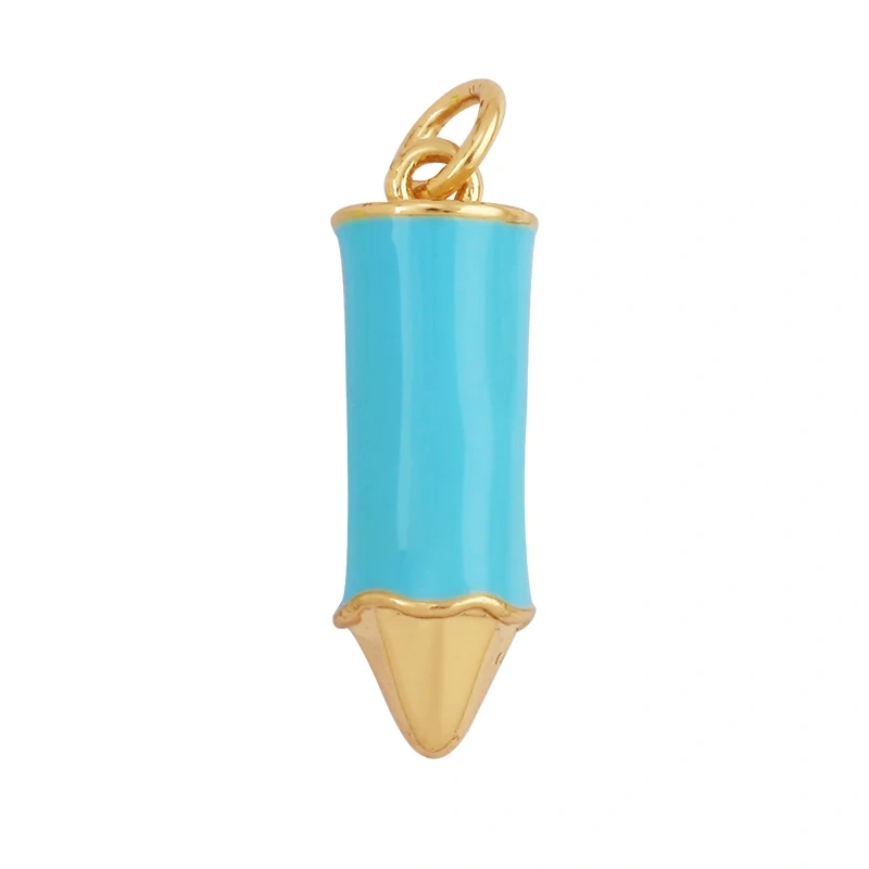 Minimalism Trendy Rainbow Matchstick Crayon Balloon Shape Charm Pendant,Colourful Jewelry Necklace Making Wholesale Supplies L07