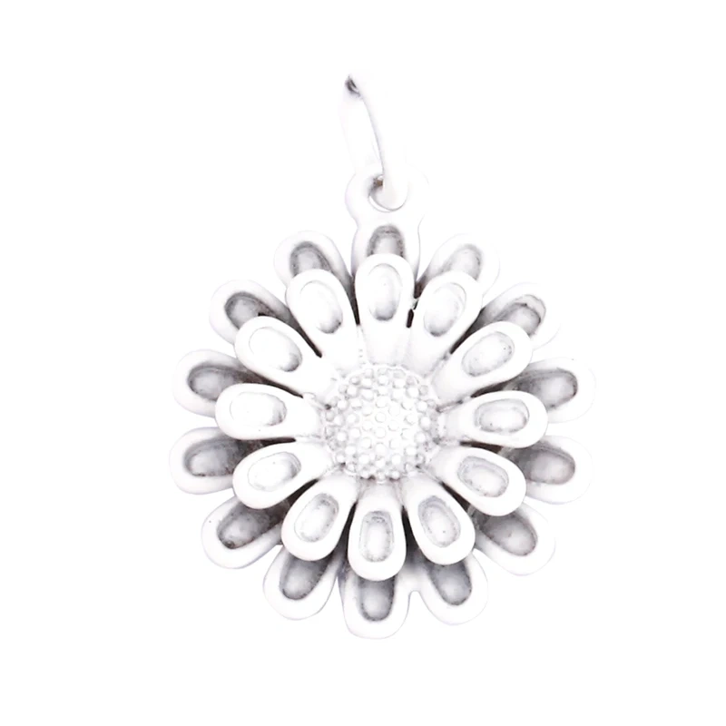 Daisy Flower Enamel Charm Neon Pink Orange Turquoise Blue Pendant Oil Dropped,Gold Plated Colour,Necklace Bracelet Pendant M28