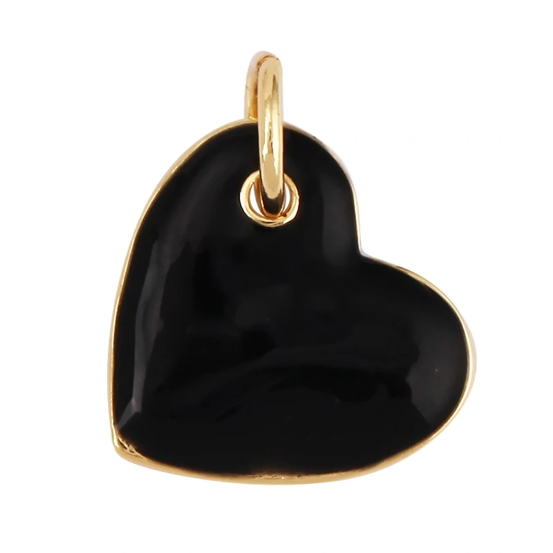 Enamel Lock Heart Star Charm, 18K Real Gold Plated Colour,Necklace Bracelet Pendant for Handmade Jewelry Supplies M90