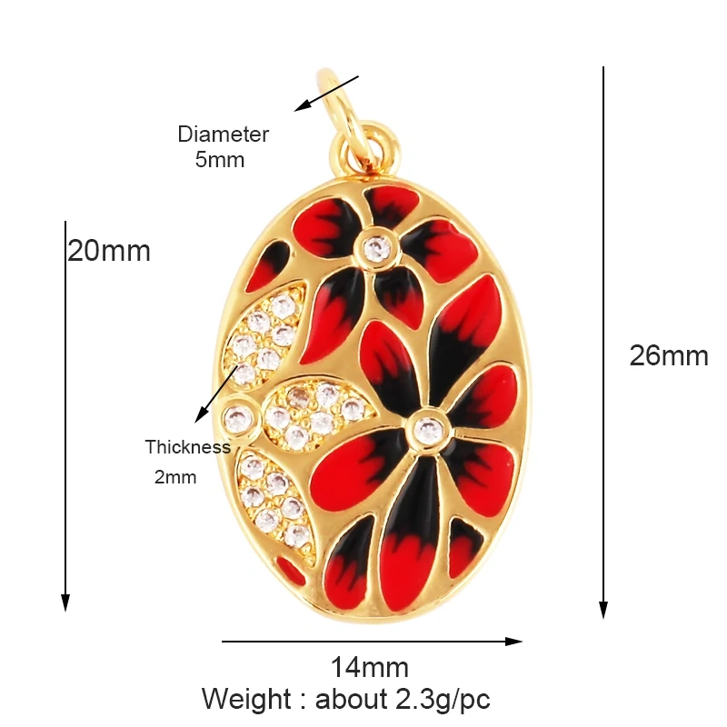 Mosaic Enamel Sea Animal Star Fish Shell Plant Face Flower Fox High Heel Charm Pendant , Necklace Bracelet Making Supplies L10