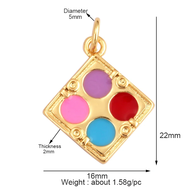 Fashion New Enamel Makeup Perfume Bottle Lipstick Colourful Mixed Charm Pendant For DIY Necklace Jewelry Making Accessories M03