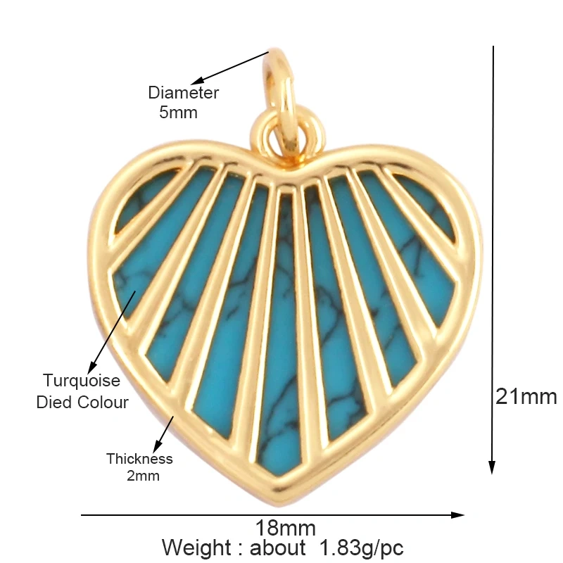 Trendy Design Love Heart Natural Mother of Pearl Shell Agate Malachite Tiger Eye Pendant Charm,Jewelry For Necklace Supplies M32
