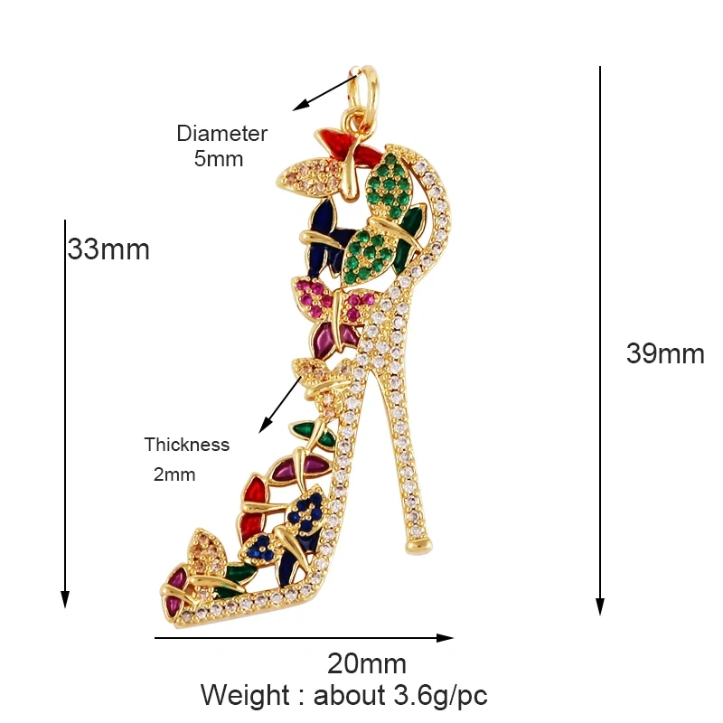 Mosaic Enamel Sea Animal Star Fish Shell Plant Face Flower Fox High Heel Charm Pendant , Necklace Bracelet Making Supplies L10