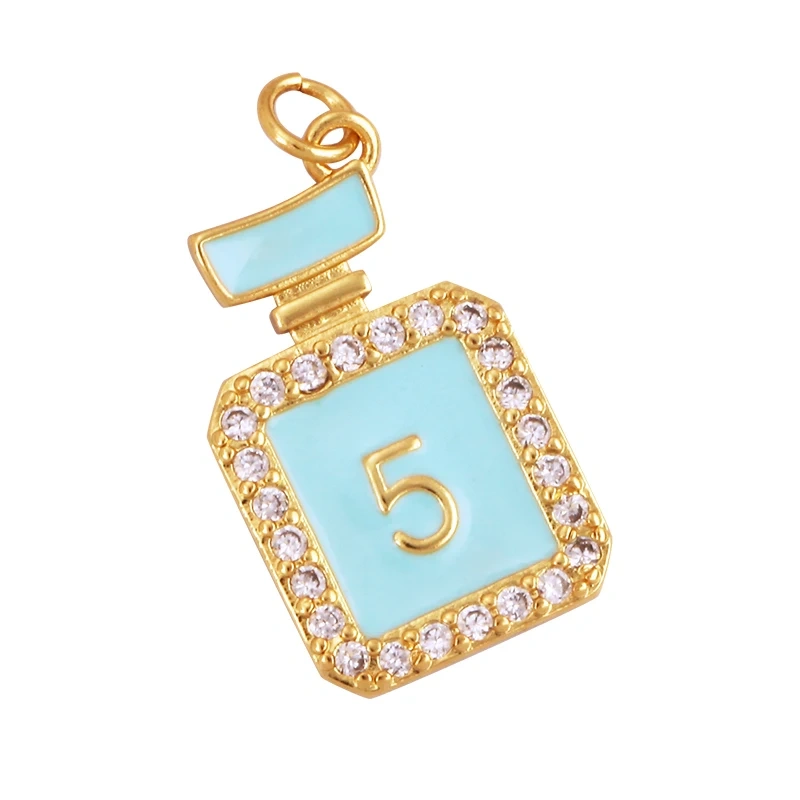 Fashion New Enamel Makeup Perfume Bottle Lipstick Colourful Mixed Charm Pendant For DIY Necklace Jewelry Making Accessories M03