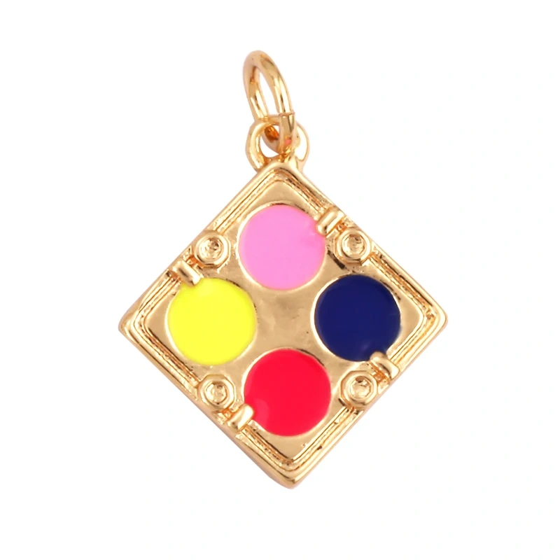 Fashion New Enamel Makeup Perfume Bottle Lipstick Colourful Mixed Charm Pendant For DIY Necklace Jewelry Making Accessories M03