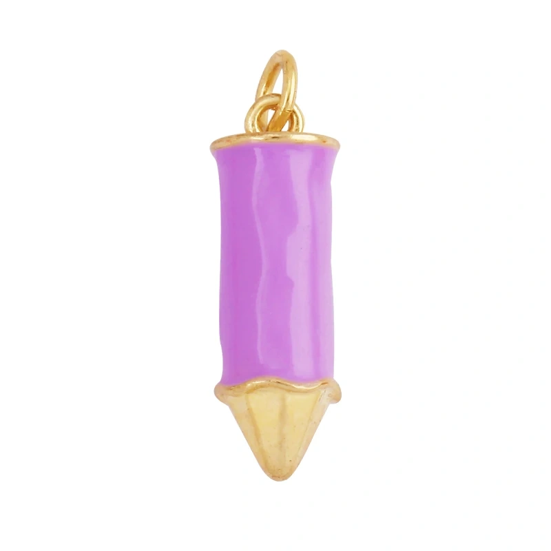 Minimalism Trendy Rainbow Matchstick Crayon Balloon Shape Charm Pendant,Colourful Jewelry Necklace Making Wholesale Supplies L07
