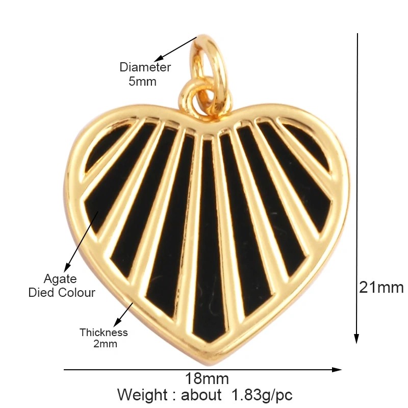Trendy Design Love Heart Natural Mother of Pearl Shell Agate Malachite Tiger Eye Pendant Charm,Jewelry For Necklace Supplies M32
