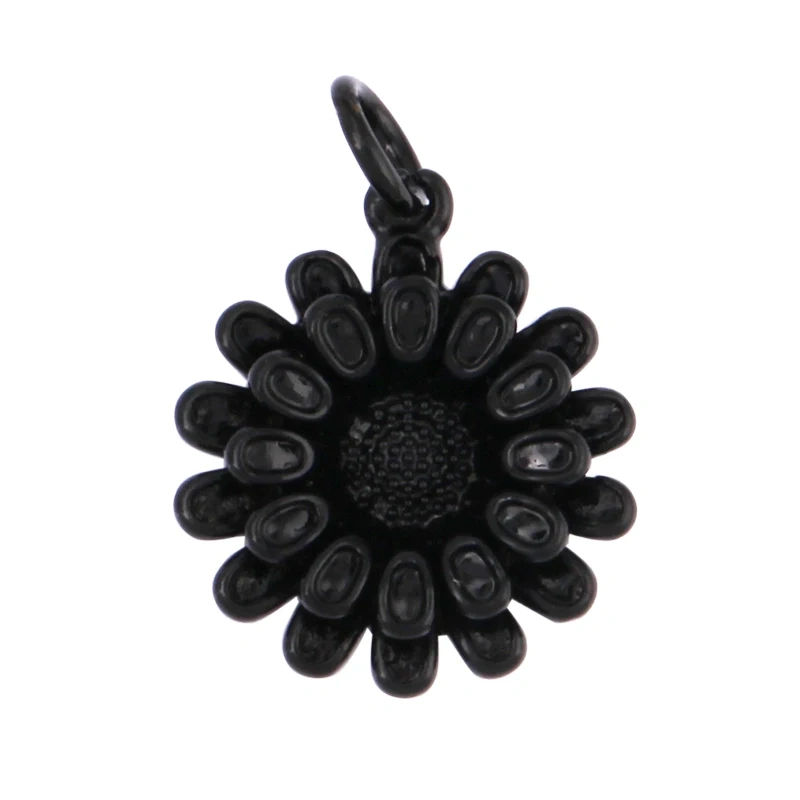 Daisy Flower Enamel Charm Neon Pink Orange Turquoise Blue Pendant Oil Dropped,Gold Plated Colour,Necklace Bracelet Pendant M28