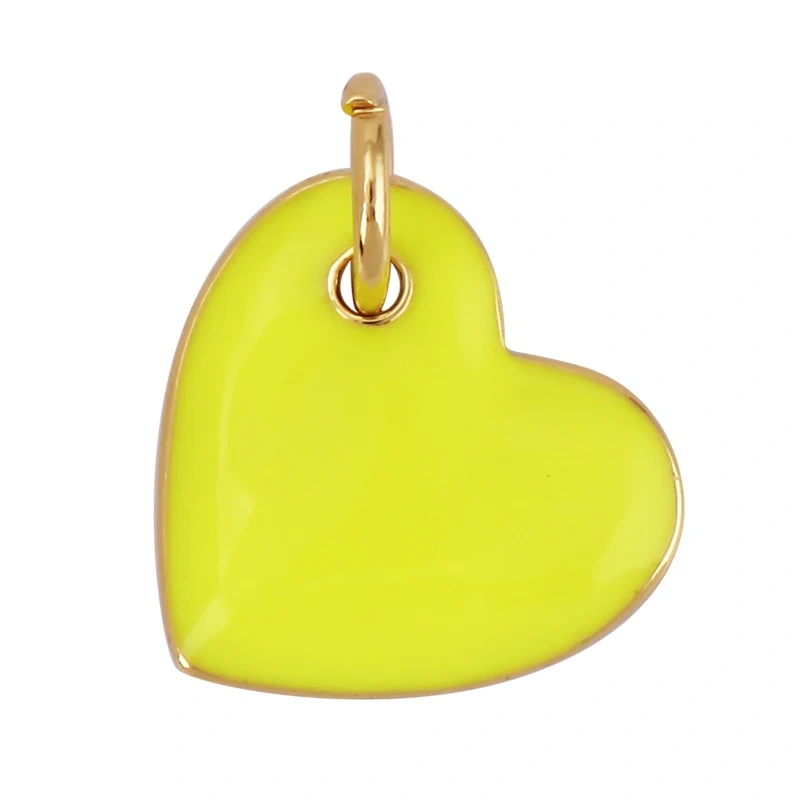 Enamel Lock Heart Star Charm, 18K Real Gold Plated Colour,Necklace Bracelet Pendant for Handmade Jewelry Supplies M90