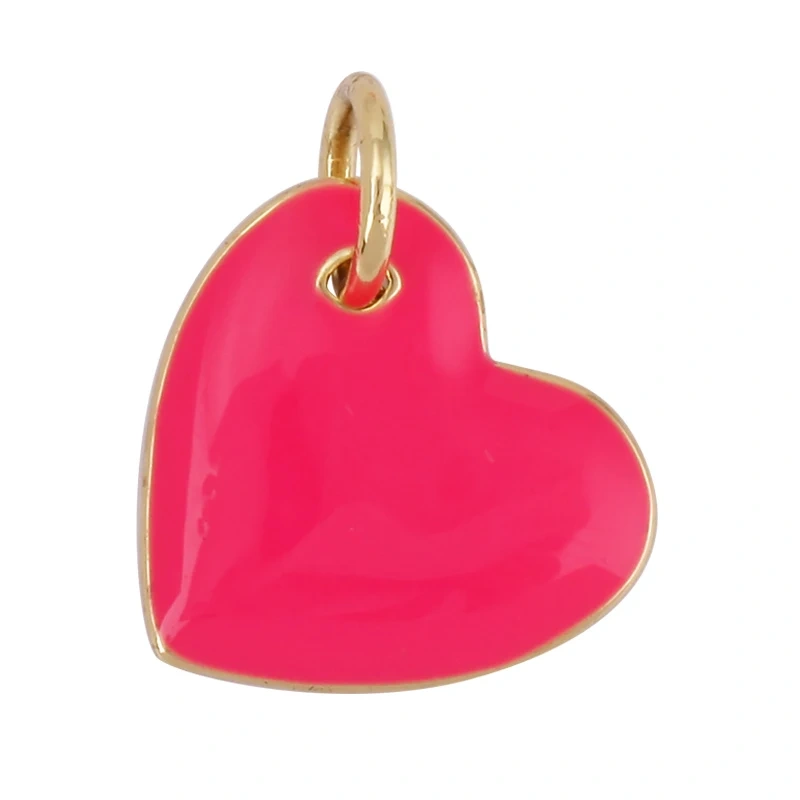 Enamel Lock Heart Star Charm, 18K Real Gold Plated Colour,Necklace Bracelet Pendant for Handmade Jewelry Supplies M90