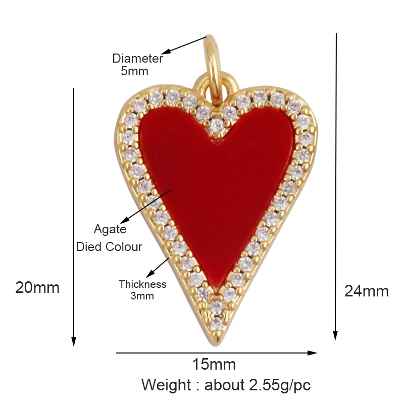 Trendy Design Love Heart Natural Mother of Pearl Shell Agate Malachite Tiger Eye Pendant Charm,Jewelry For Necklace Supplies M32