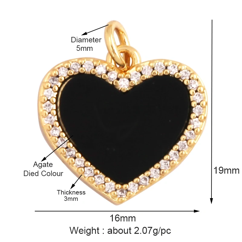 Trendy Design Love Heart Natural Mother of Pearl Shell Agate Malachite Tiger Eye Pendant Charm,Jewelry For Necklace Supplies M32