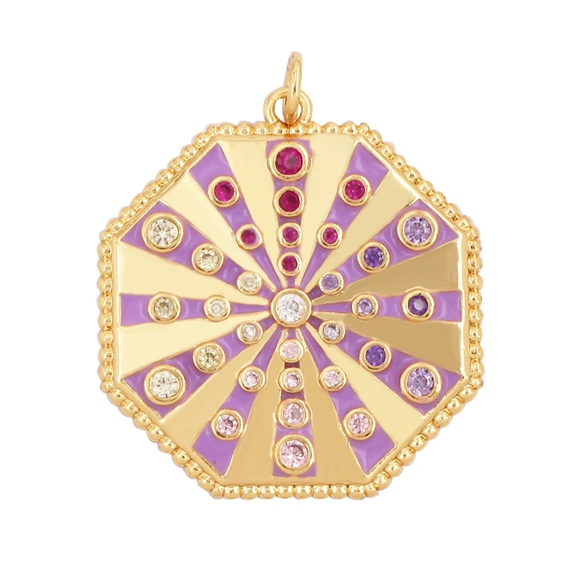 Fashion Colourful Turkish Evil Luck Eye Hand Charm Pendant,Simple Geometric Zircon Horoscope Sign Necklace Jewelry  Supplies M36