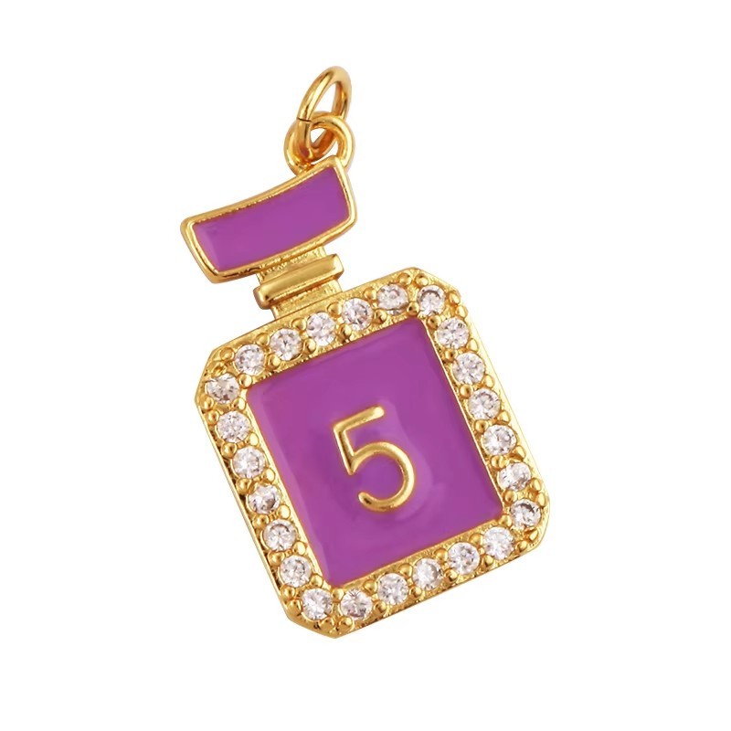 Fashion New Enamel Makeup Perfume Bottle Lipstick Colourful Mixed Charm Pendant For DIY Necklace Jewelry Making Accessories M03