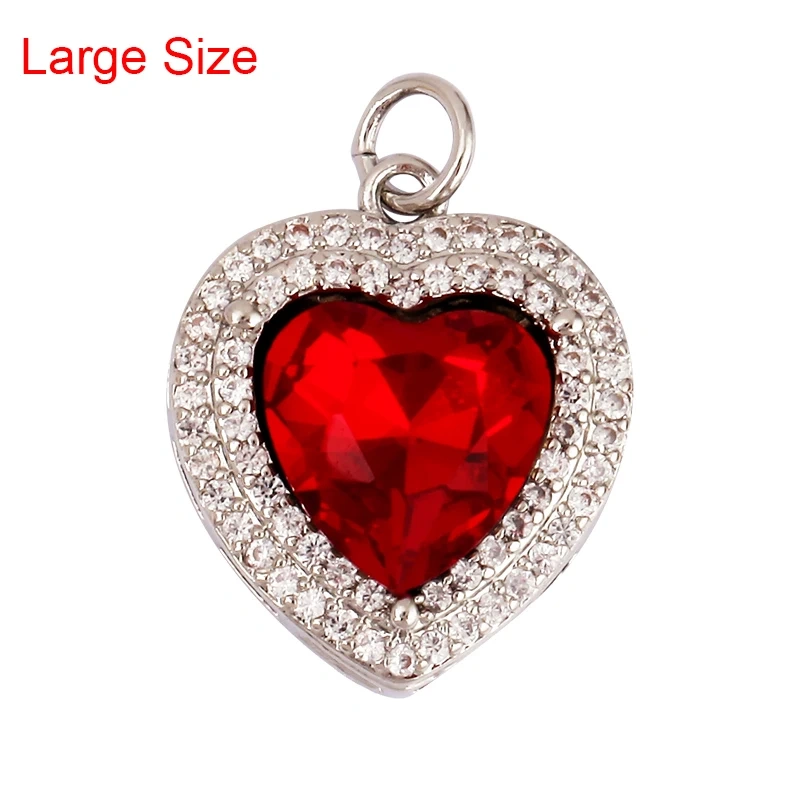 Delicate Lovely Ocean Red Heart Charm Pendant,18K Gold Plated,Necklace Bracelet Pendant for Handmade Jewelry Accessories M84 M78