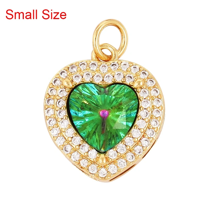 Delicate Lovely Ocean Red Heart Charm Pendant,18K Gold Plated,Necklace Bracelet Pendant for Handmade Jewelry Accessories M84 M78