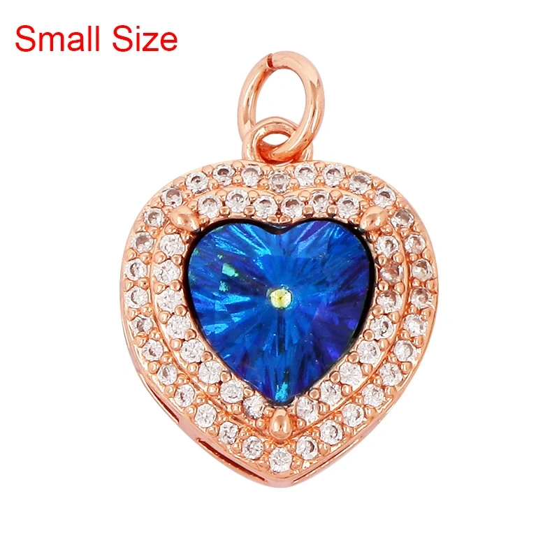 Delicate Lovely Ocean Red Heart Charm Pendant,18K Gold Plated,Necklace Bracelet Pendant for Handmade Jewelry Accessories M84 M78