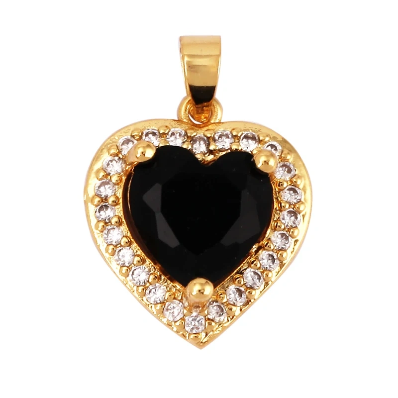 Delicate Lovely Ocean Red Heart Charm Pendant,18K Gold Plated,Necklace Bracelet Pendant for Handmade Jewelry Accessories M84 M78