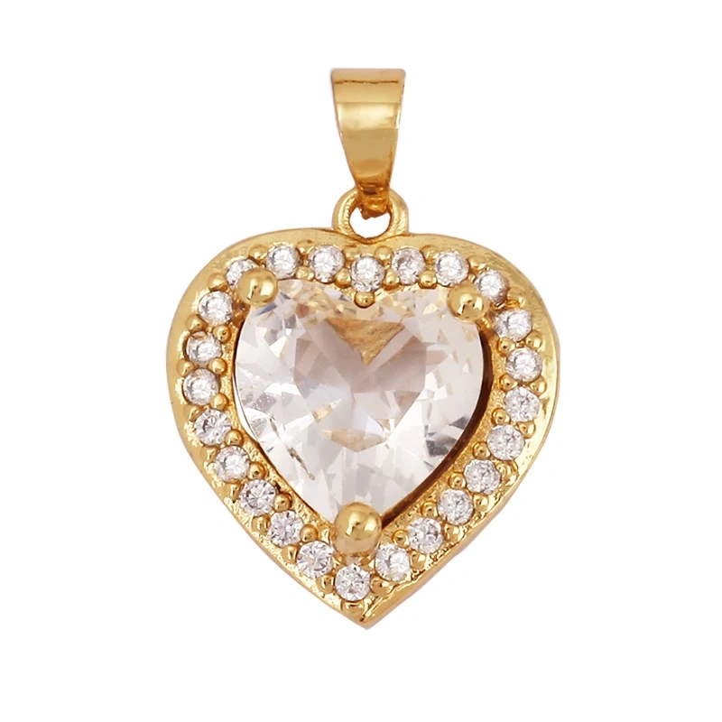 Delicate Lovely Ocean Red Heart Charm Pendant,18K Gold Plated,Necklace Bracelet Pendant for Handmade Jewelry Accessories M84 M78