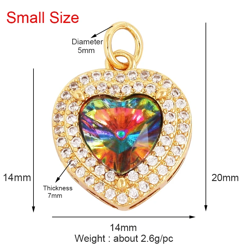 Delicate Lovely Ocean Red Heart Charm Pendant,18K Gold Plated,Necklace Bracelet Pendant for Handmade Jewelry Accessories M84