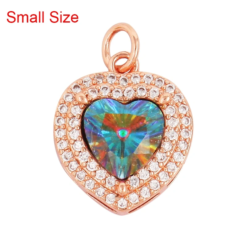 Delicate Lovely Ocean Red Heart Charm Pendant,18K Gold Plated,Necklace Bracelet Pendant for Handmade Jewelry Accessories M84 M78