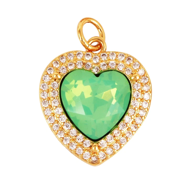 Delicate Lovely Ocean Red Heart Charm Pendant,18K Gold Plated,Necklace Bracelet Pendant for Handmade Jewelry Accessories M84 M78