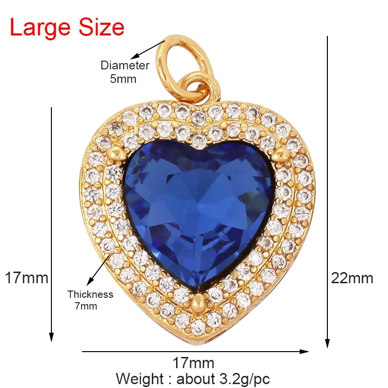 Delicate Lovely Ocean Red Heart Charm Pendant,18K Gold Plated,Necklace Bracelet Pendant for Handmade Jewelry Accessories M84 M78