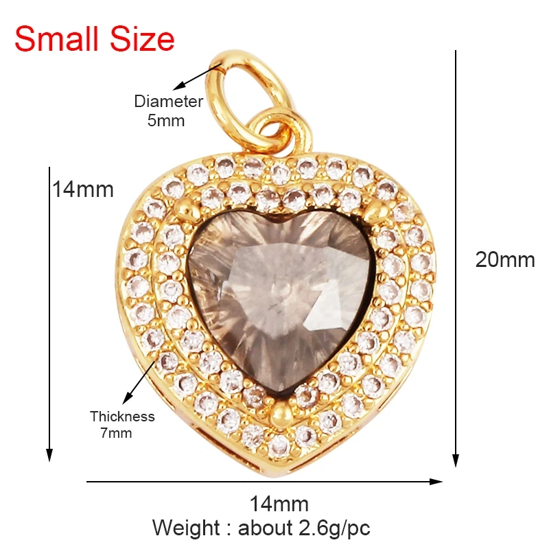 Delicate Lovely Ocean Red Heart Charm Pendant,18K Gold Plated,Necklace Bracelet Pendant for Handmade Jewelry Accessories M84 M78