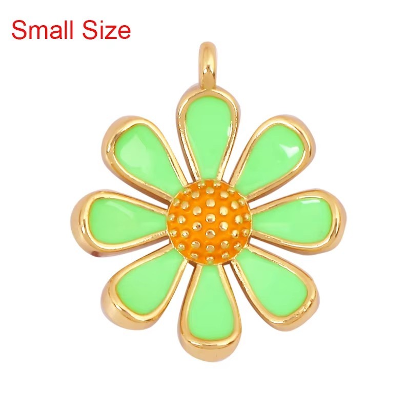 Enamel Jumbo Flower Snail Balloon Charm, 18K Real Gold Plated Colour,Necklace Bracelet Pendant for Handmade Jewelry Supplies M27 L33