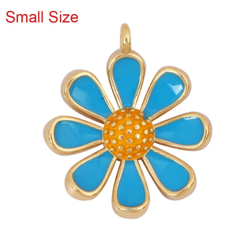 Enamel Jumbo Flower Snail Balloon Charm, 18K Real Gold Plated Colour,Necklace Bracelet Pendant for Handmade Jewelry Supplies M27 L33