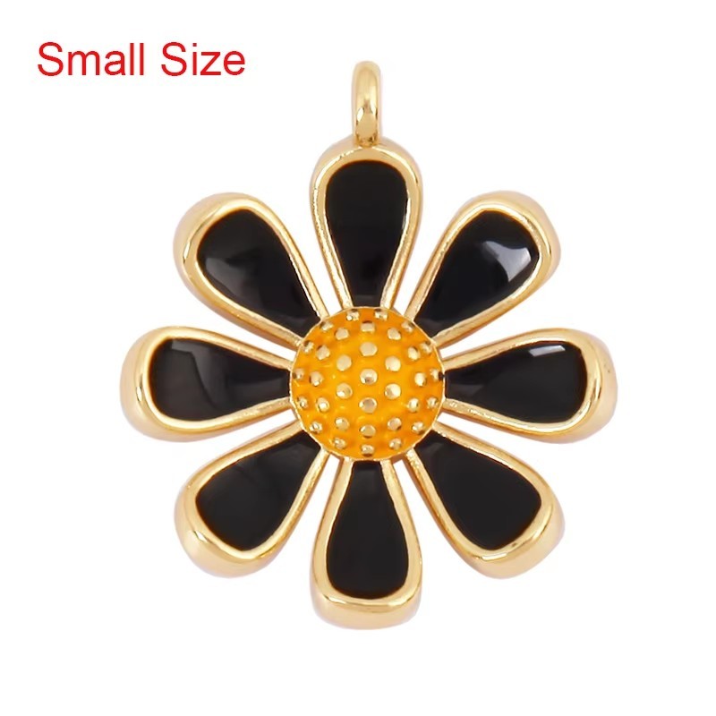 Enamel Jumbo Flower Snail Balloon Charm, 18K Real Gold Plated Colour,Necklace Bracelet Pendant for Handmade Jewelry Supplies M27 L33